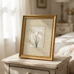 Gingham Tulip Wall Art